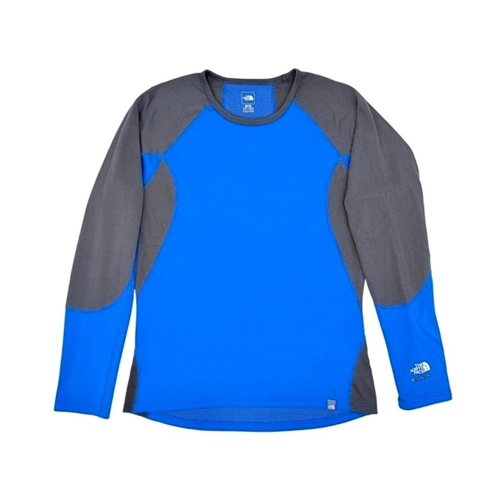 The North Face FlashDry Long Sleeve Athletic Shirt Men's M Blue Gray Running